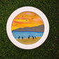Florida Sunset Hand Embroidery Scenery in 6 inch White Hoop