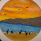 Florida Sunset Hand Embroidery Scenery in 6 inch White Hoop