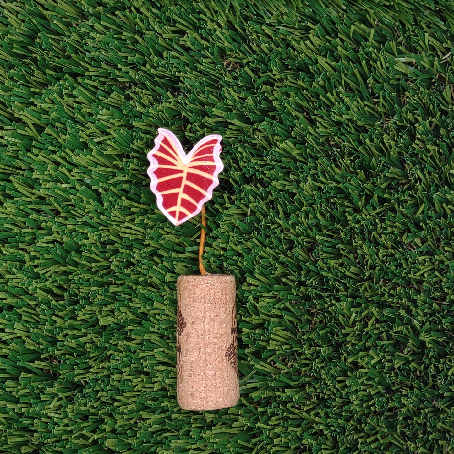 Tiny Magical Paper House Plant in Upcycled Cork - DECORATIVE MAGNET