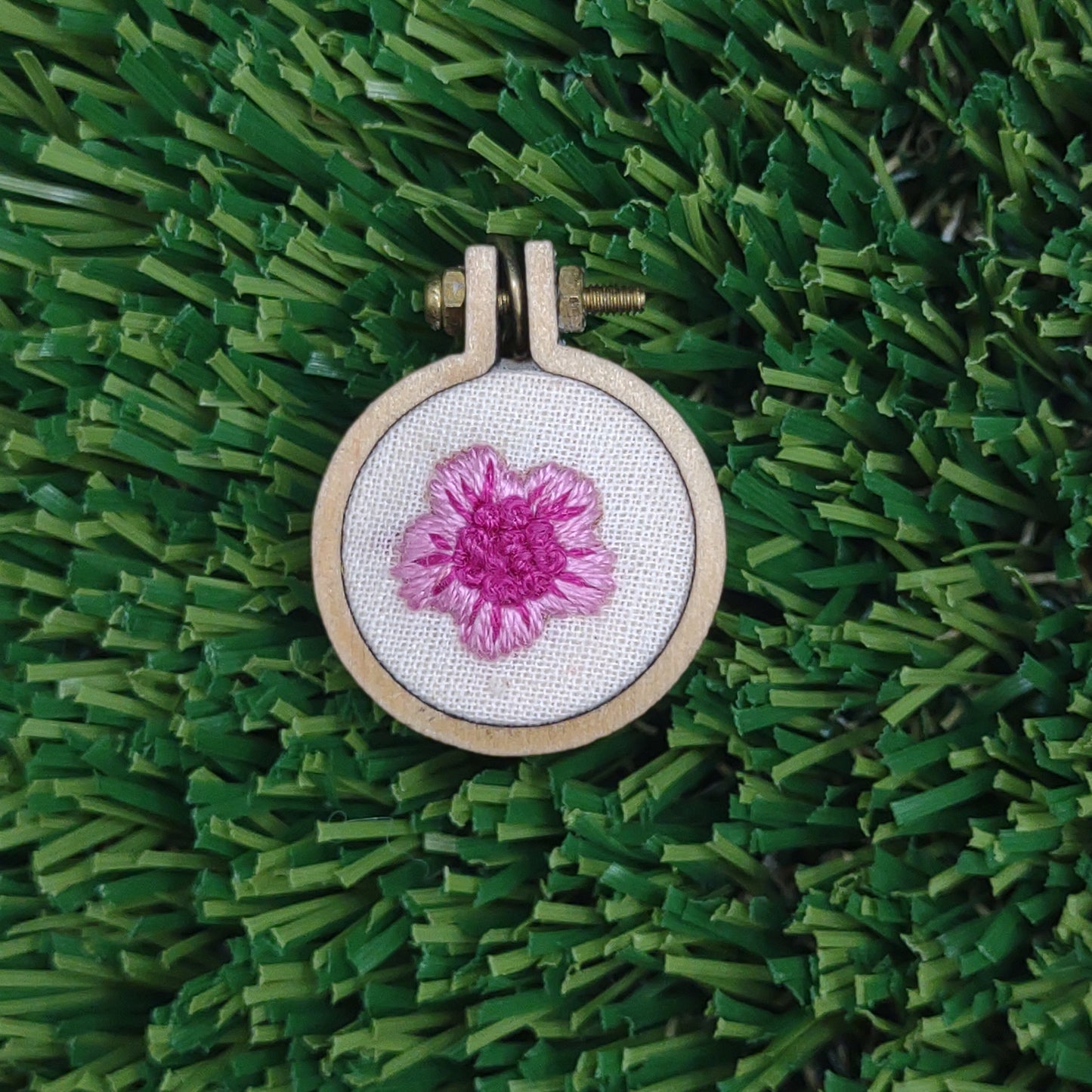 Handmade Embroidered Flower Necklace