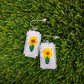 Hand Embroidered SunFlower Earrings