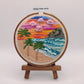Serene Sunset & Palm Trees - Hand Embroidery Miniature Scenery Art- Wanderlust Collection