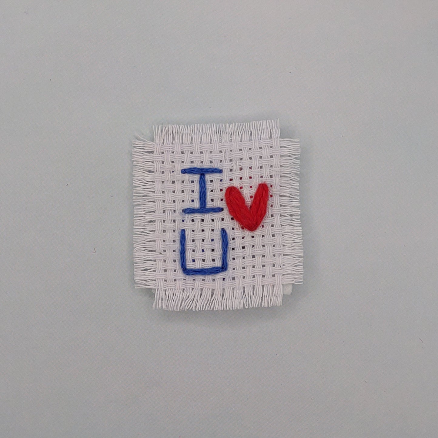 I Heart U - Caring Magnets - Handmade Embroidery