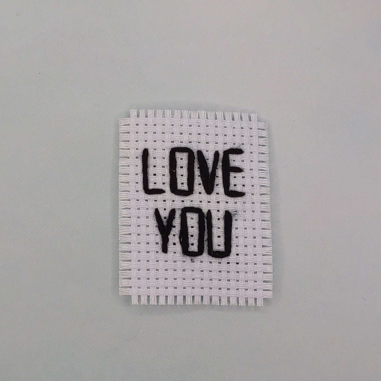 LOVE YOU- LOVE YOU TOO -Caring Magnets- Handmade Embroidery