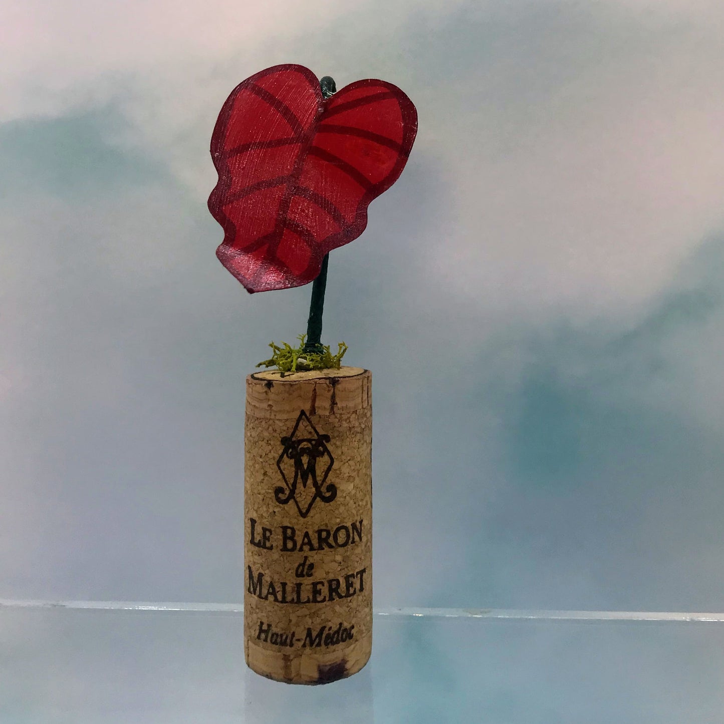 Tiny Magical Paper House Plant in Upcycled Cork - DECORATIVE MAGNET