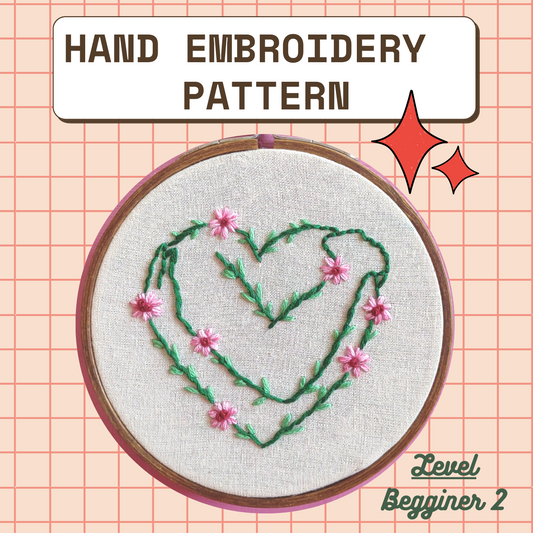 Self Love Blooming Hand Embroidery Pattern PDF